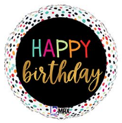 18" Colorful Dots Birthday