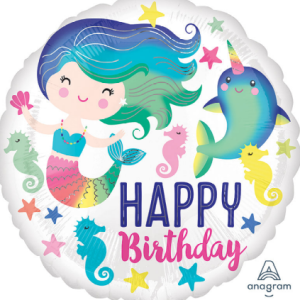18" Colorful Ocean Fun Happy Birthday Foil