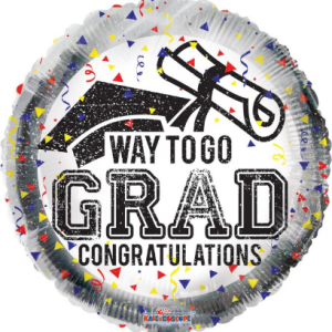 18" Way To Go Grad Silver