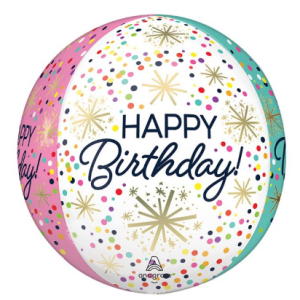 16" Confetti & Sprinkles B'day Orbz