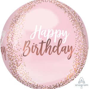 16" Blush Birthday Orbz