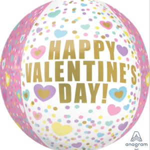16" Happy Valentine's Day Pastel Orbz Foil