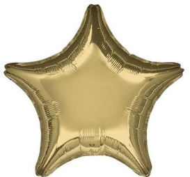 18” White  Gold Star